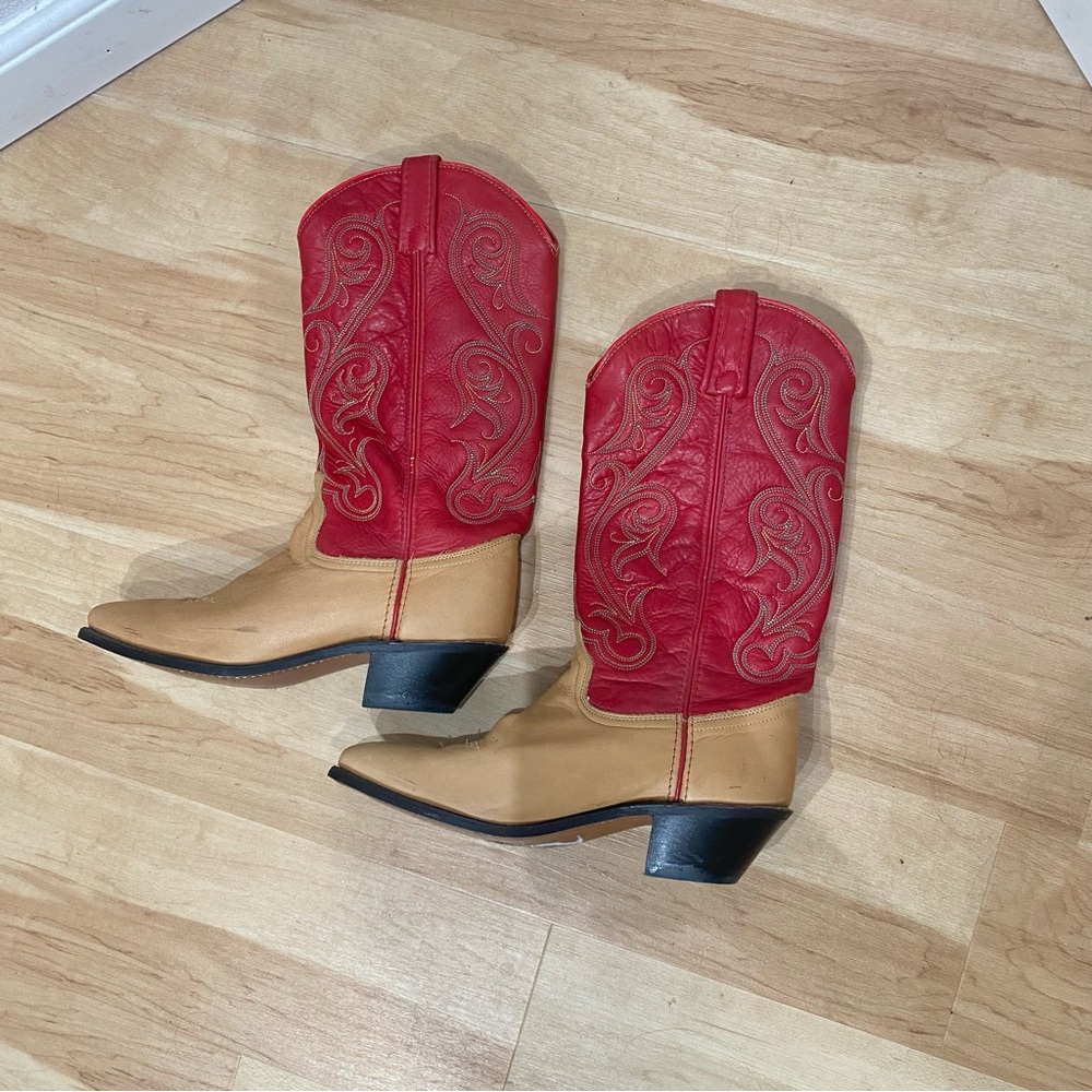 Vintage ACME Leather Cowgirl Boots (8) - Picture 8 of 8